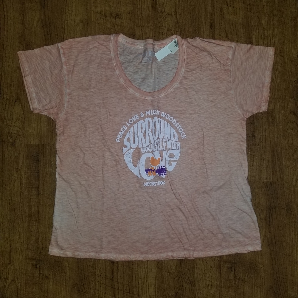 VS Pink Short Sleeve Band Tee sz S *runs big* NEW